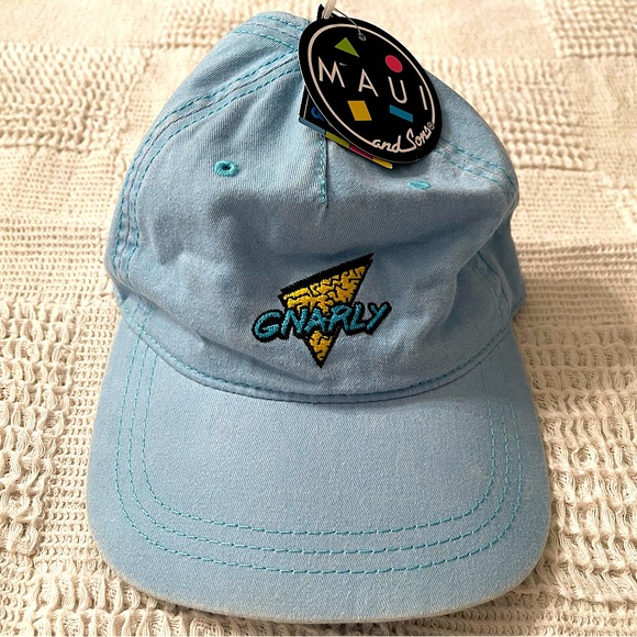 Maui and Sons Accessories - Maui & Sons Blue ‘GNARLY’ Dad Hat NWT O/S UNISEX